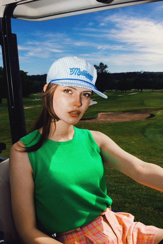 The Picnic Plaid Cap - Swimming Pool