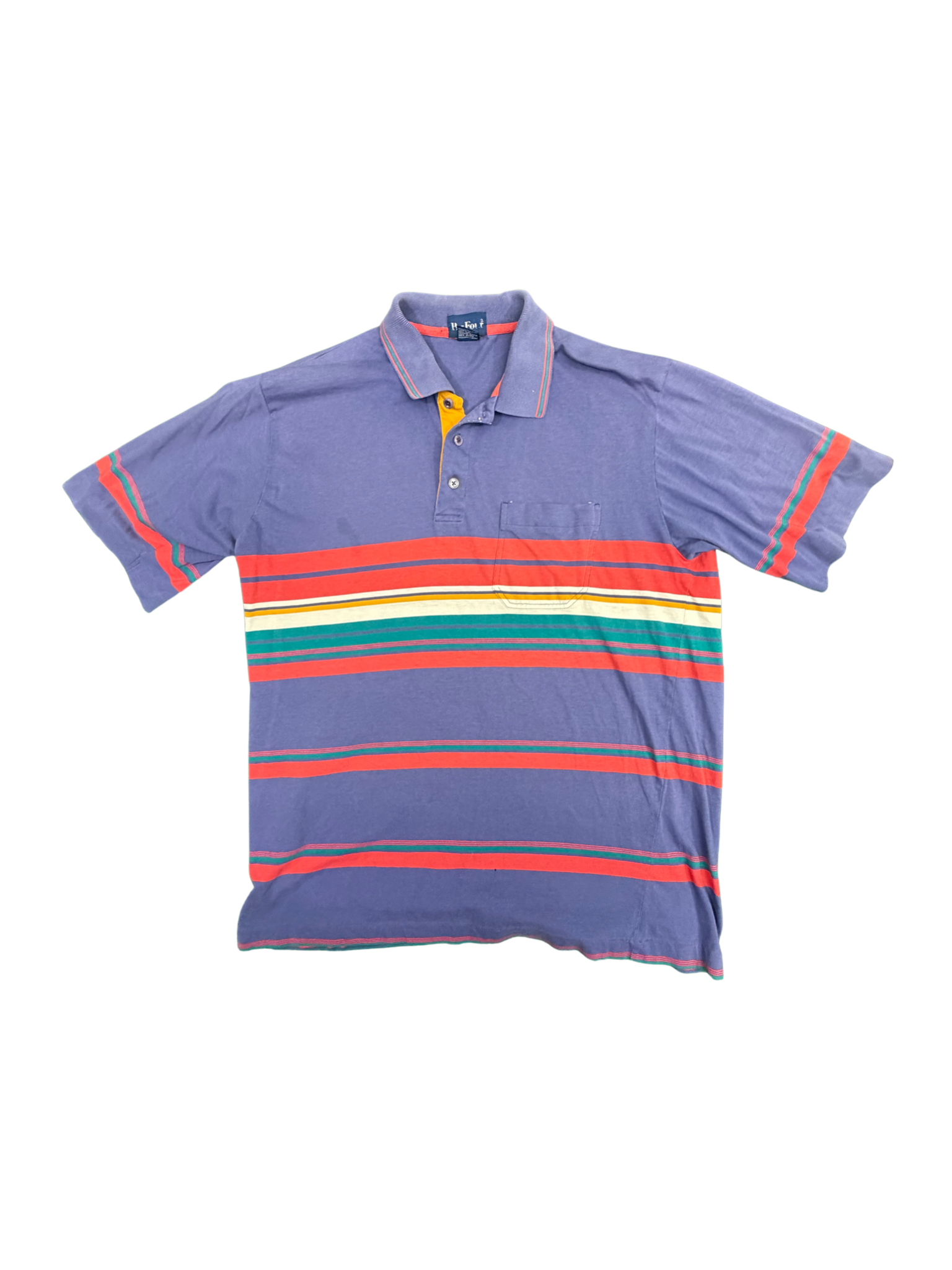 Vintage Par Four 80's Coastal Stripe Polo