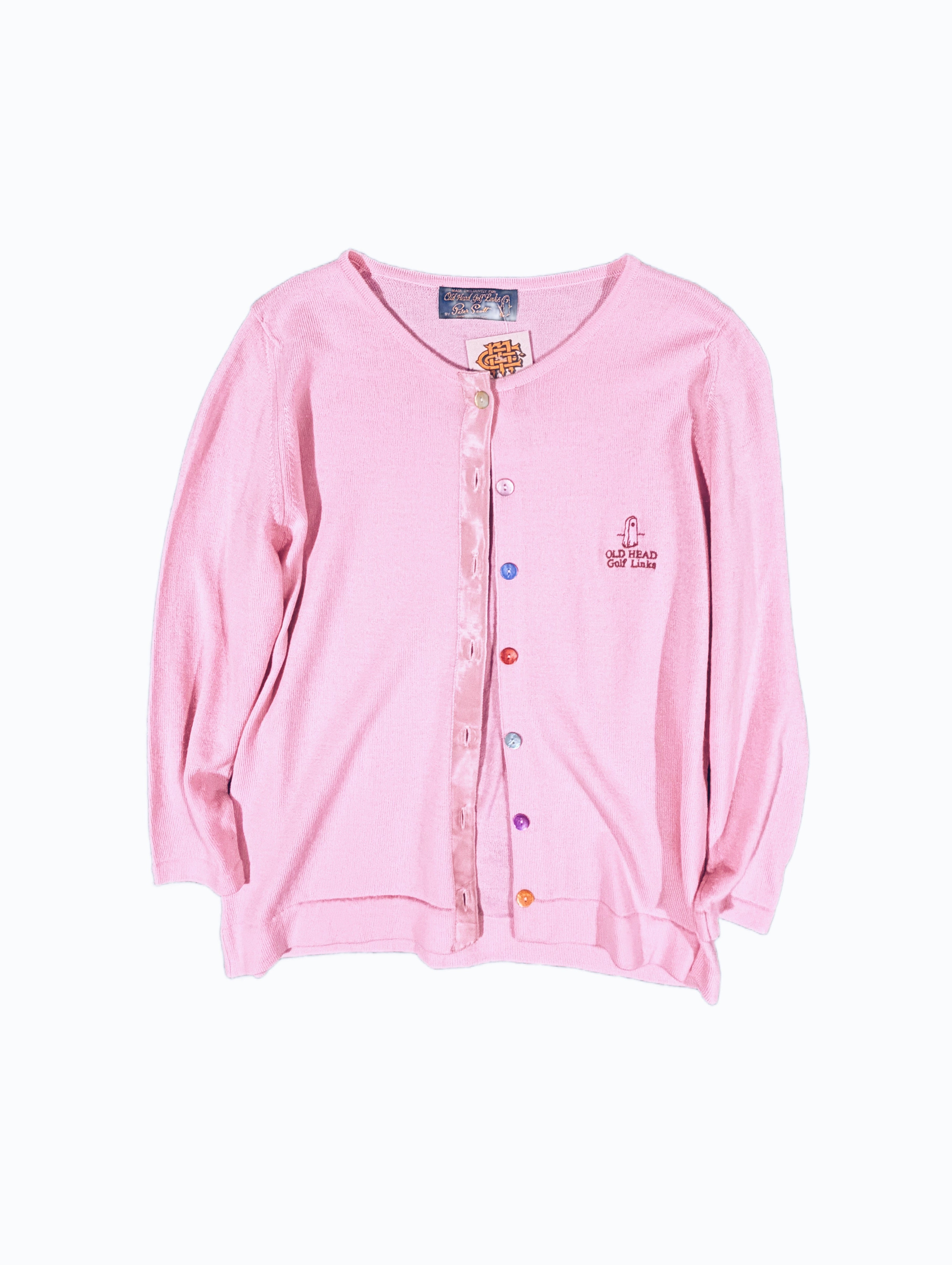 Women's Pink Golf Cardigan