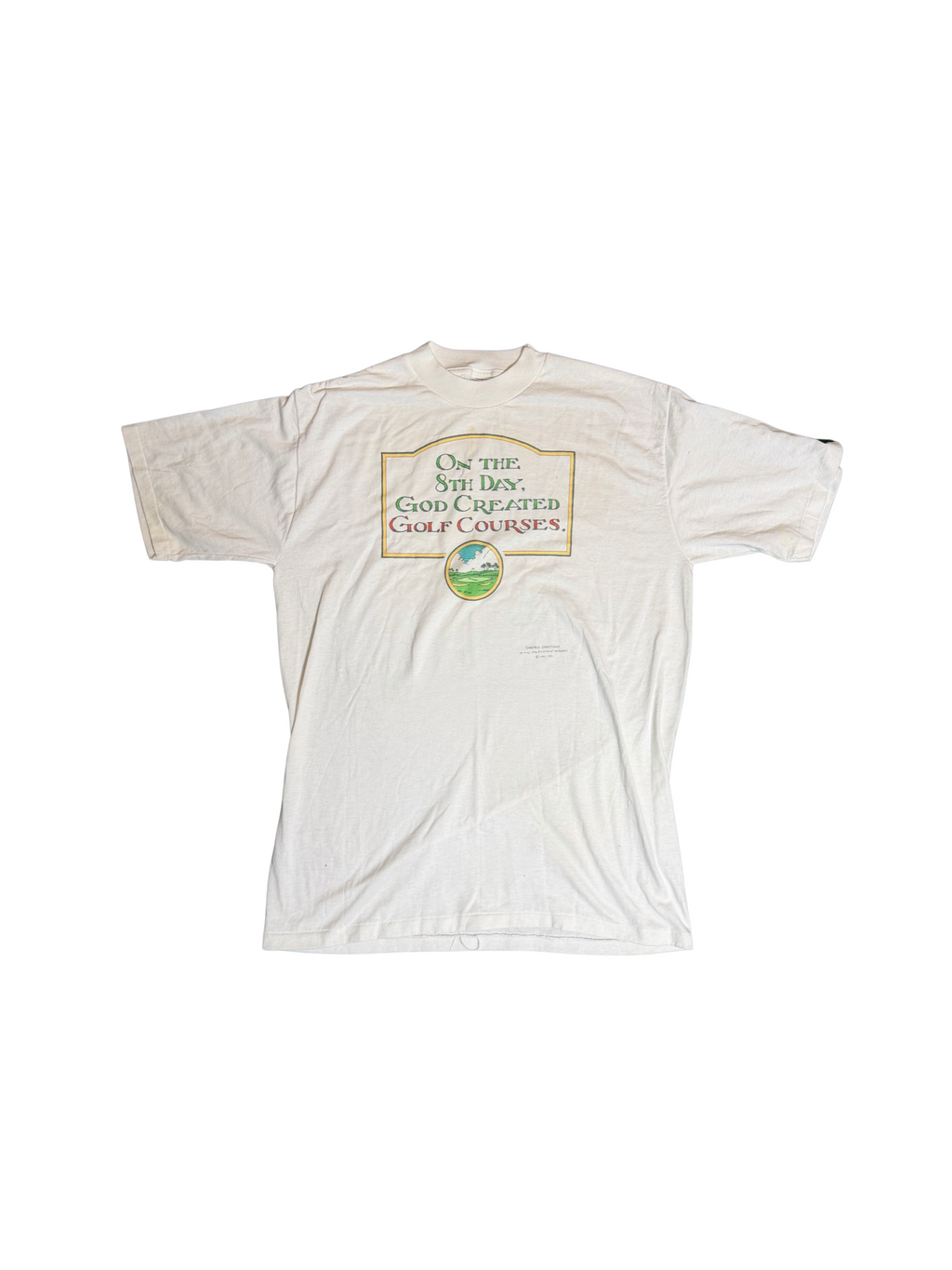 Vintage God Created Golf T-Shirt (Spot)