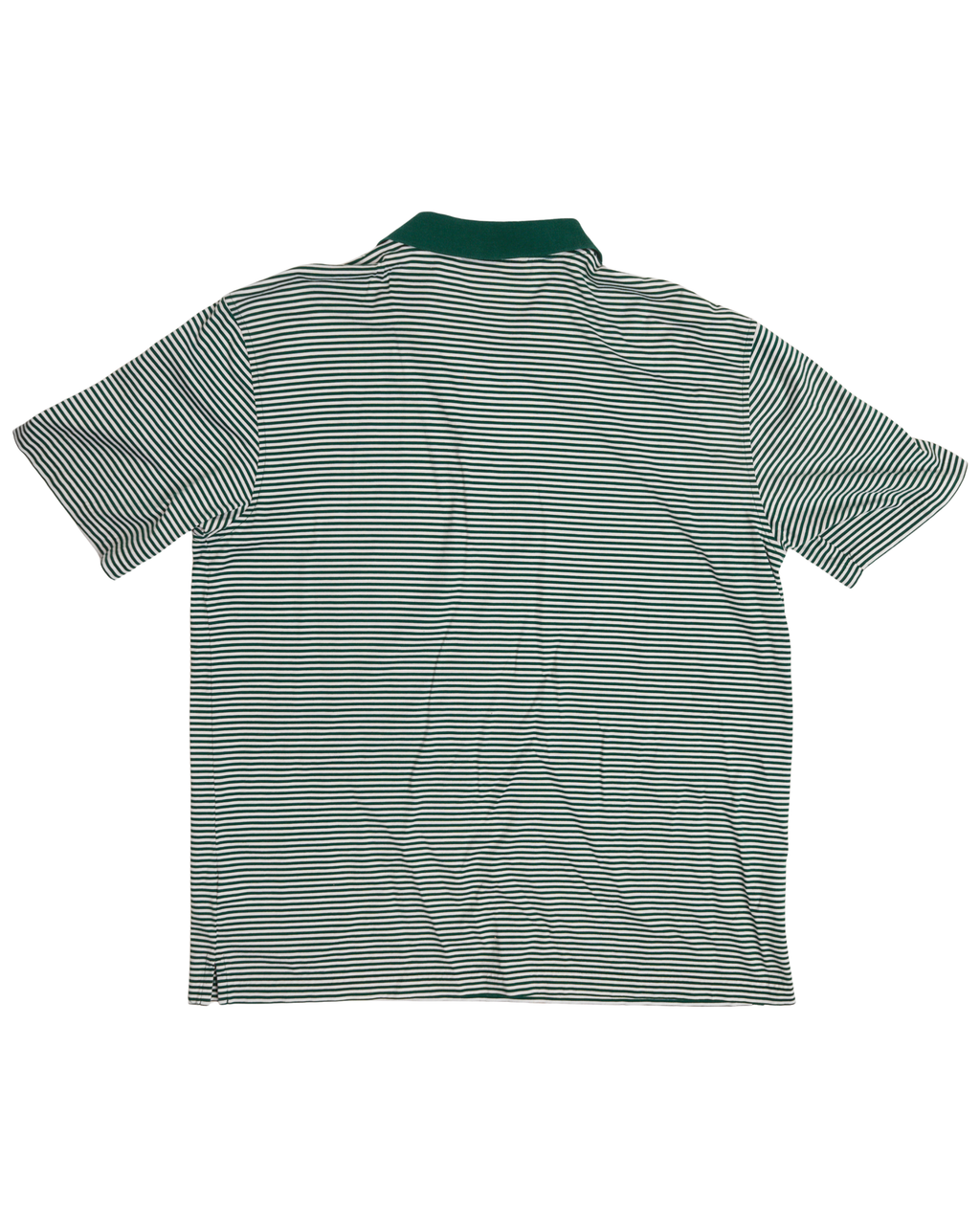 Masters White and Green Stripe Polo