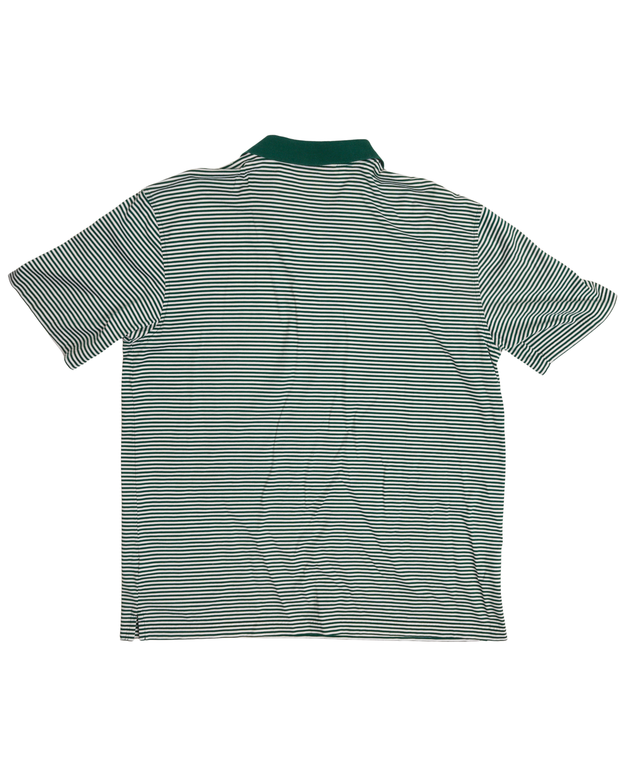 Masters White and Green Stripe Polo