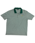 Masters White and Green Stripe Polo