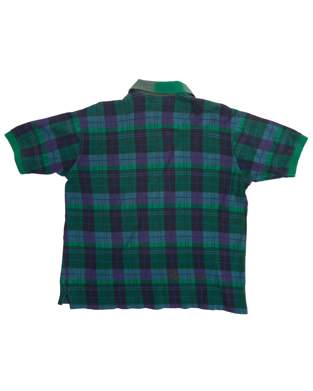 Masters Blue and Green Plaid Polo