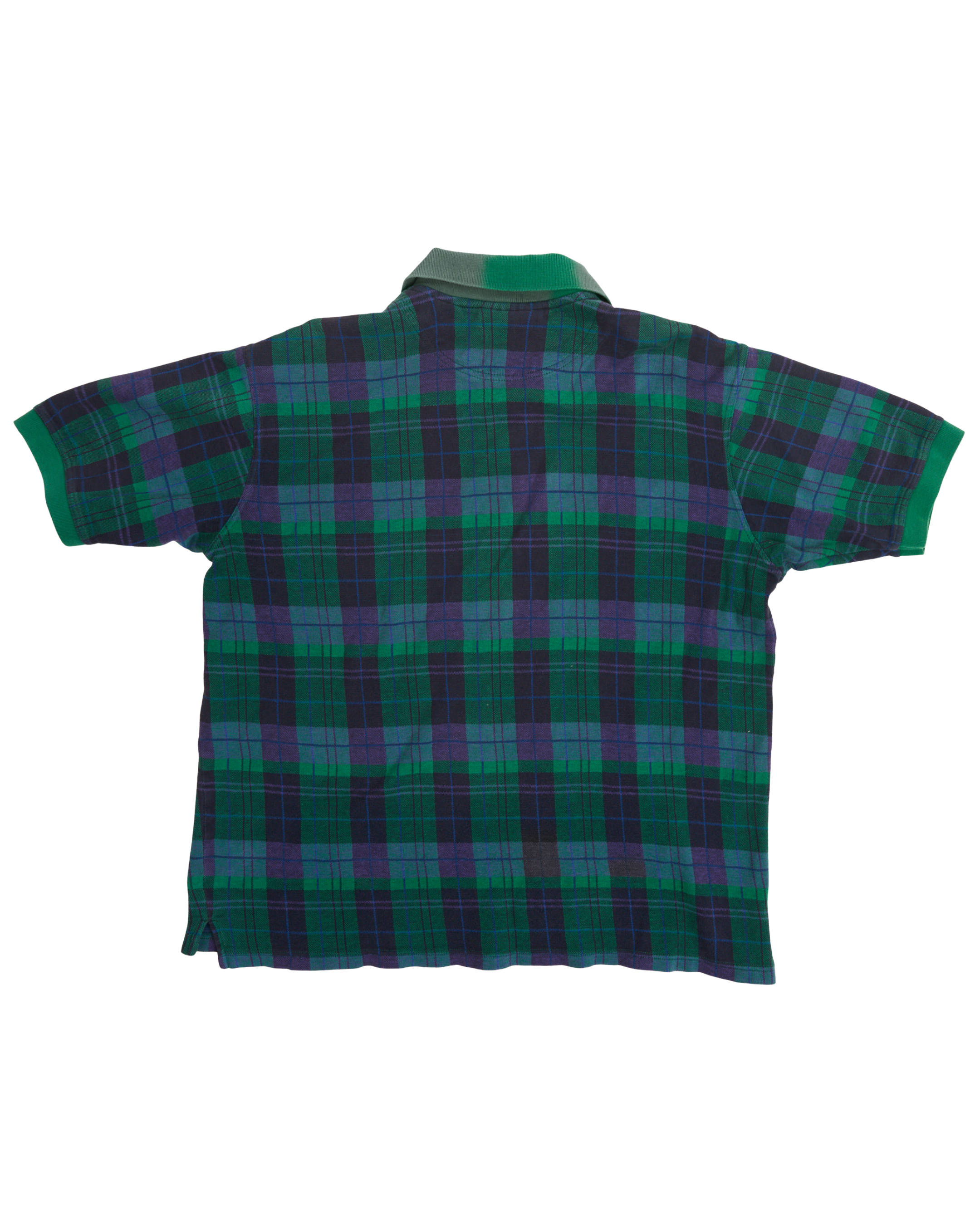 Masters Blue and Green Plaid Polo
