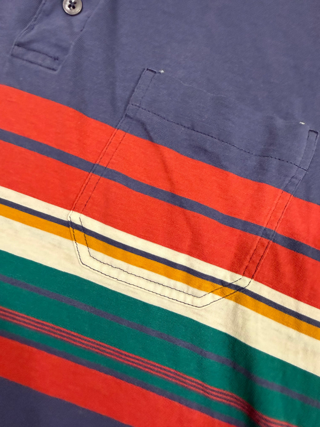 Vintage Par Four 80's Coastal Stripe Polo