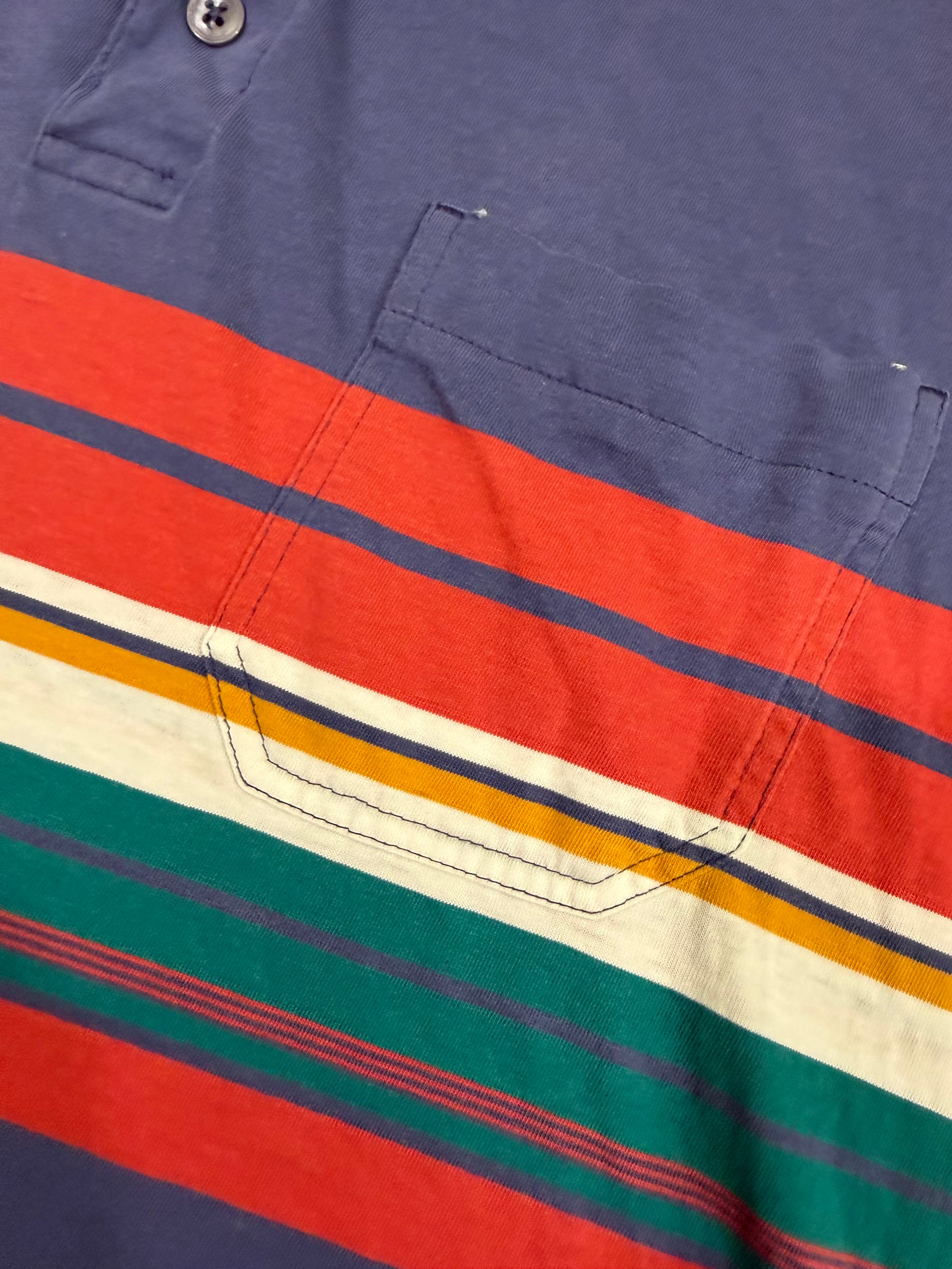 Vintage Par Four 80's Coastal Stripe Polo