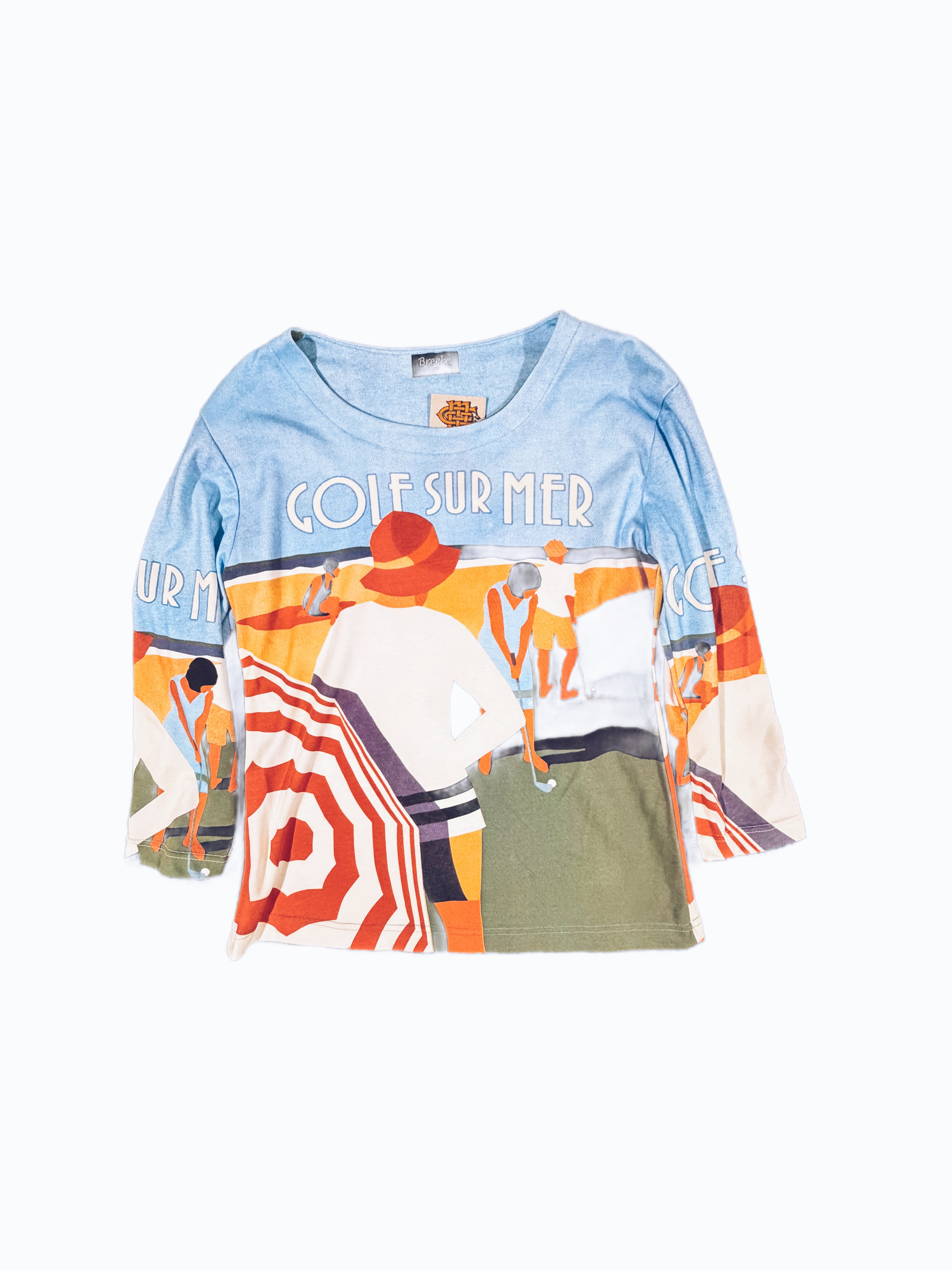 Women's Vintage Golf AOP Long Sleeve Shirt