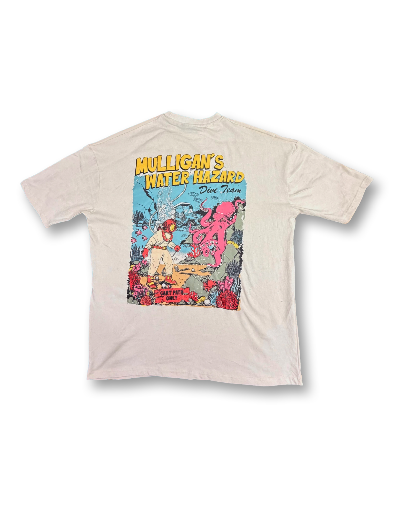 The Water Hazard Dive Team Tee - Washed White