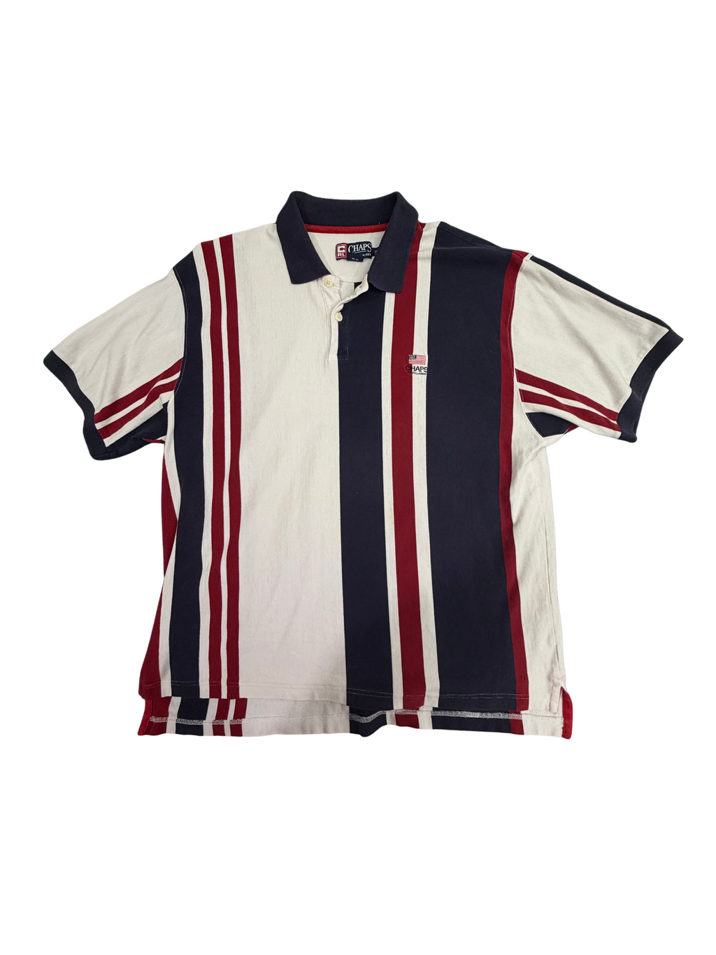 Vintage Chaps By Raplh Lauren Red White and Blue Polo