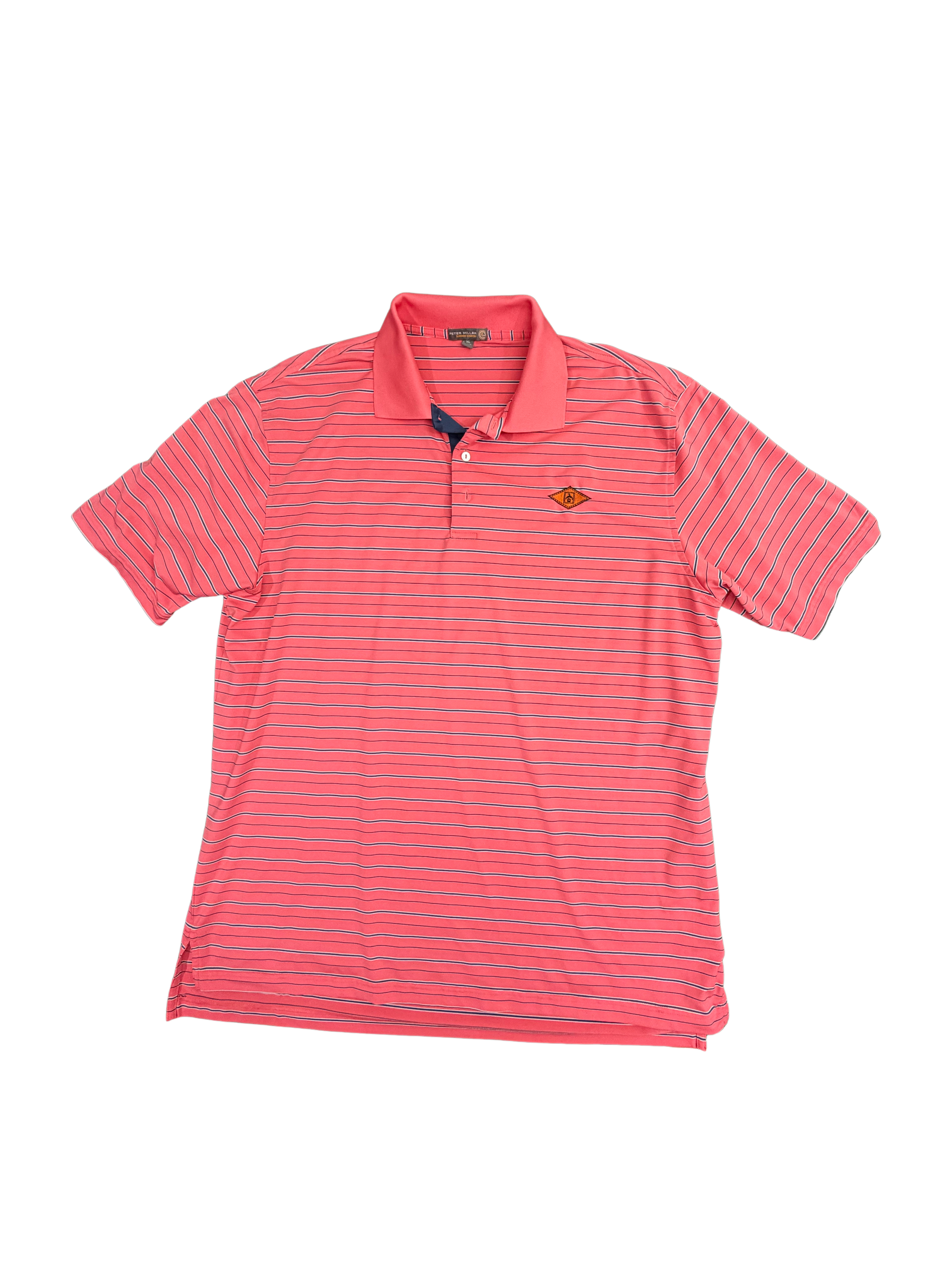 Peter Millar Salmon Stripe Polo