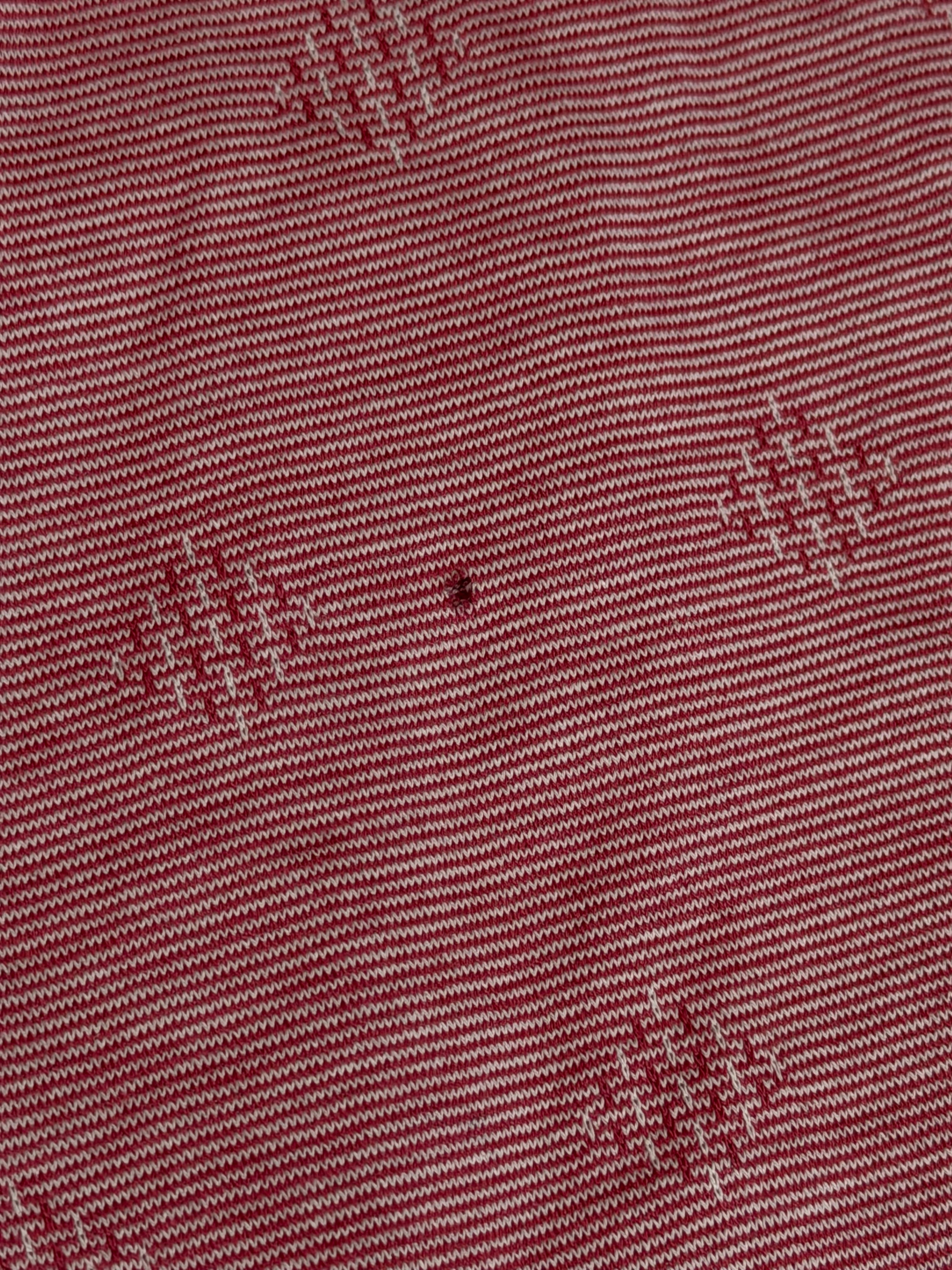 Vintage Greg Norman Red Patterned Polo (Pinhole) - Size Large