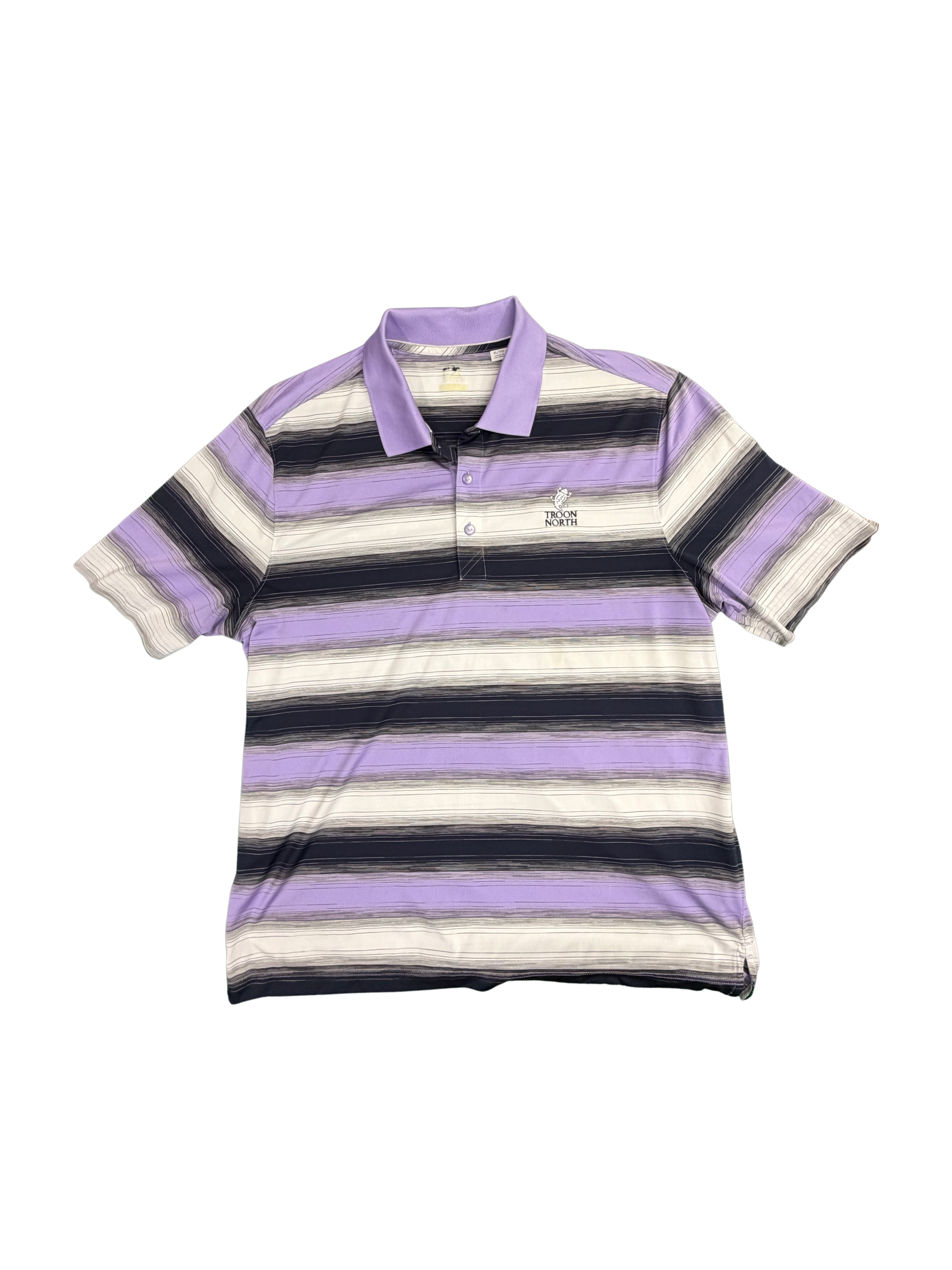 Troon North Purple Stripe Polo