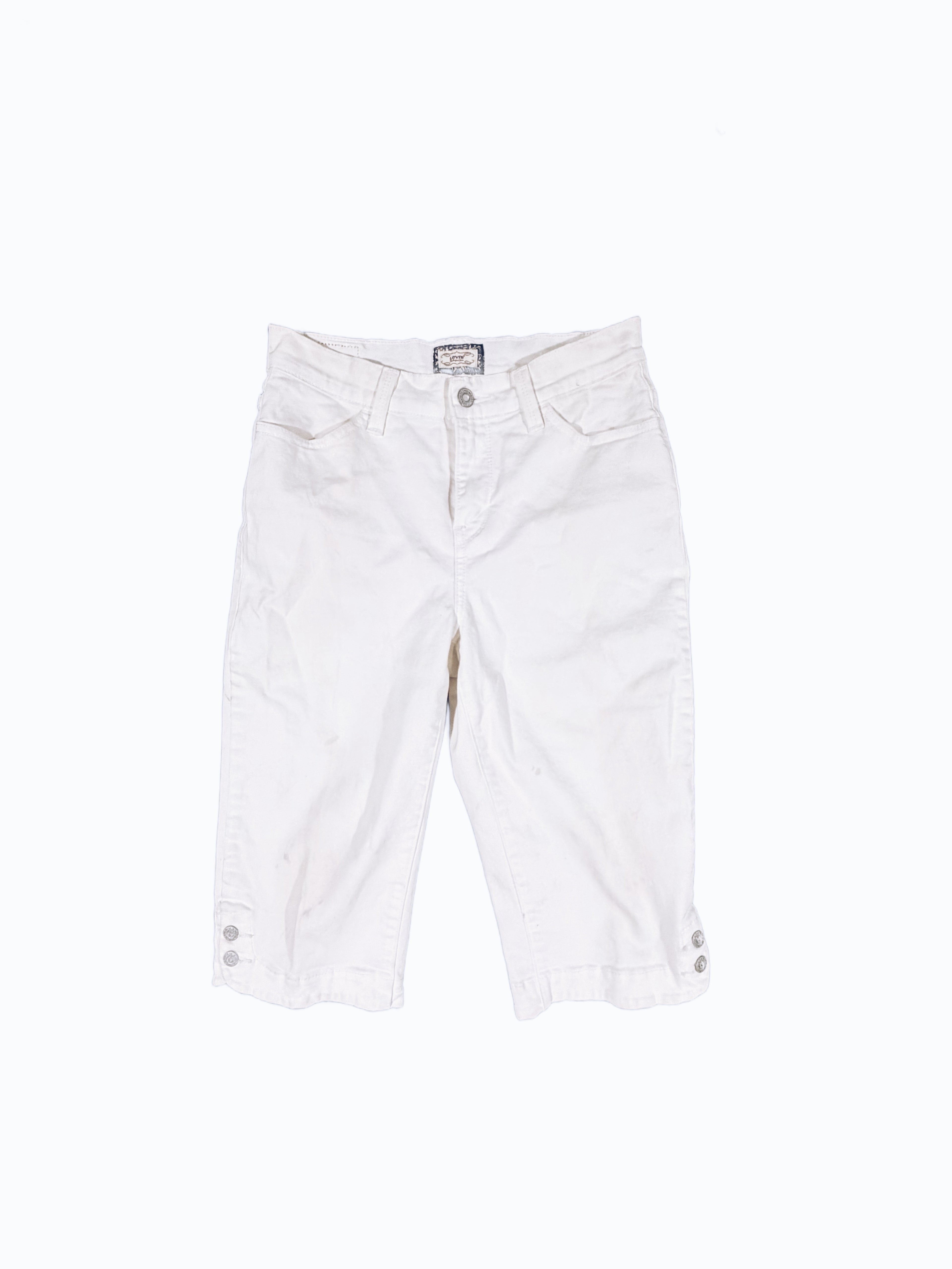 Women's Vintage White Levi Capris