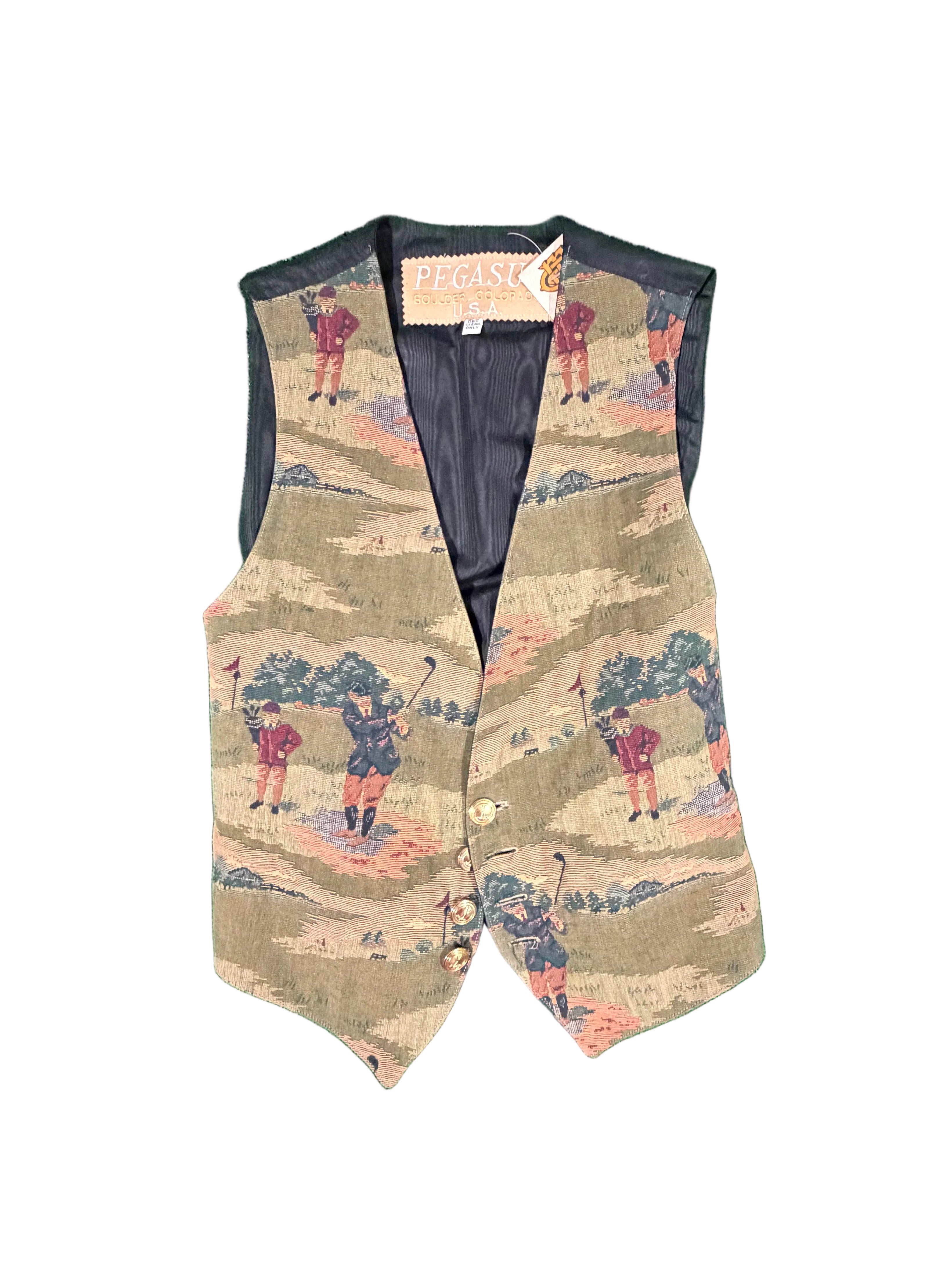 Women's Vintage Golf Tapestry Vest