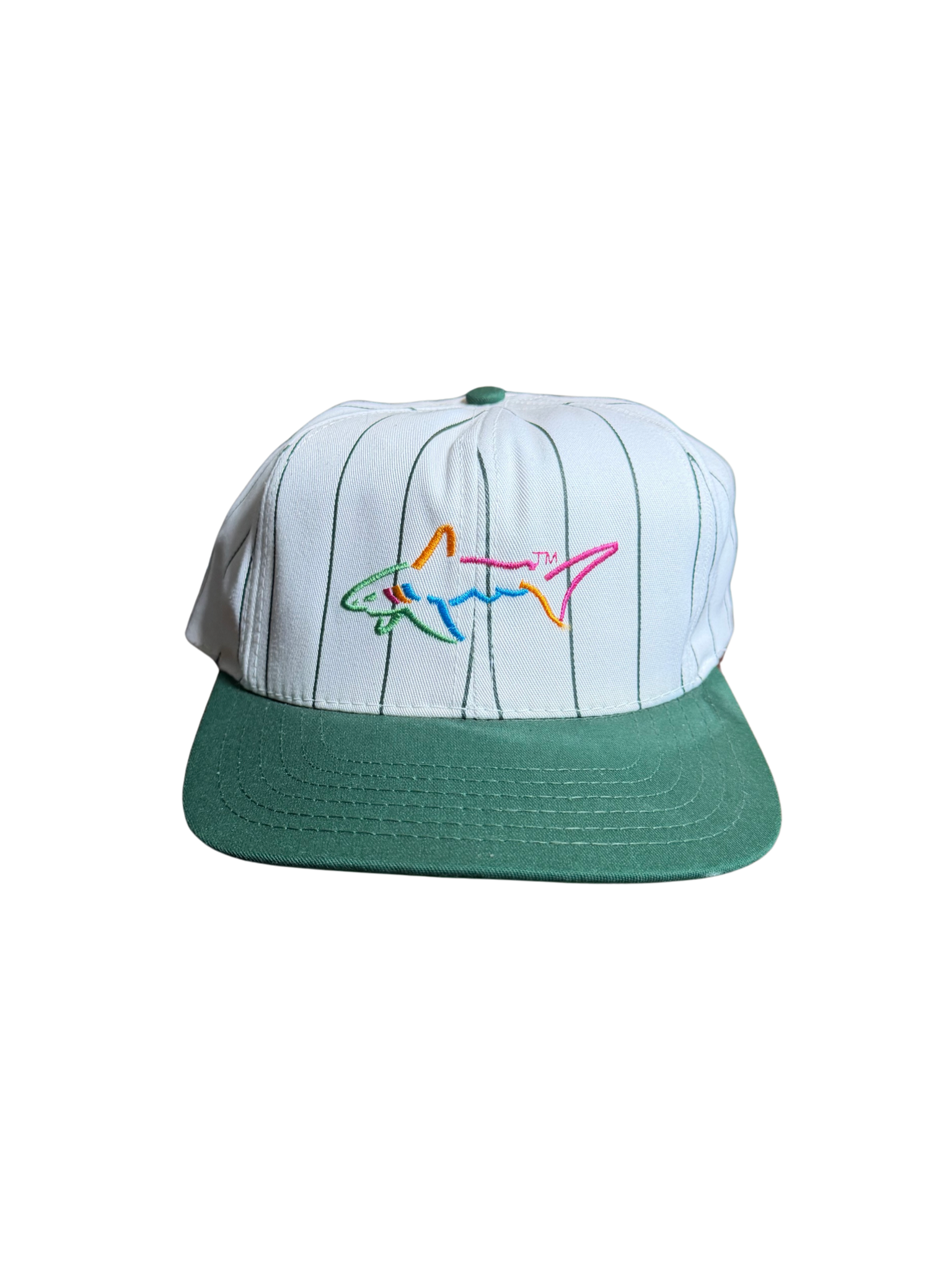 Vintage Fitted Greg Norman Pinstripe Hat (7 1/2)