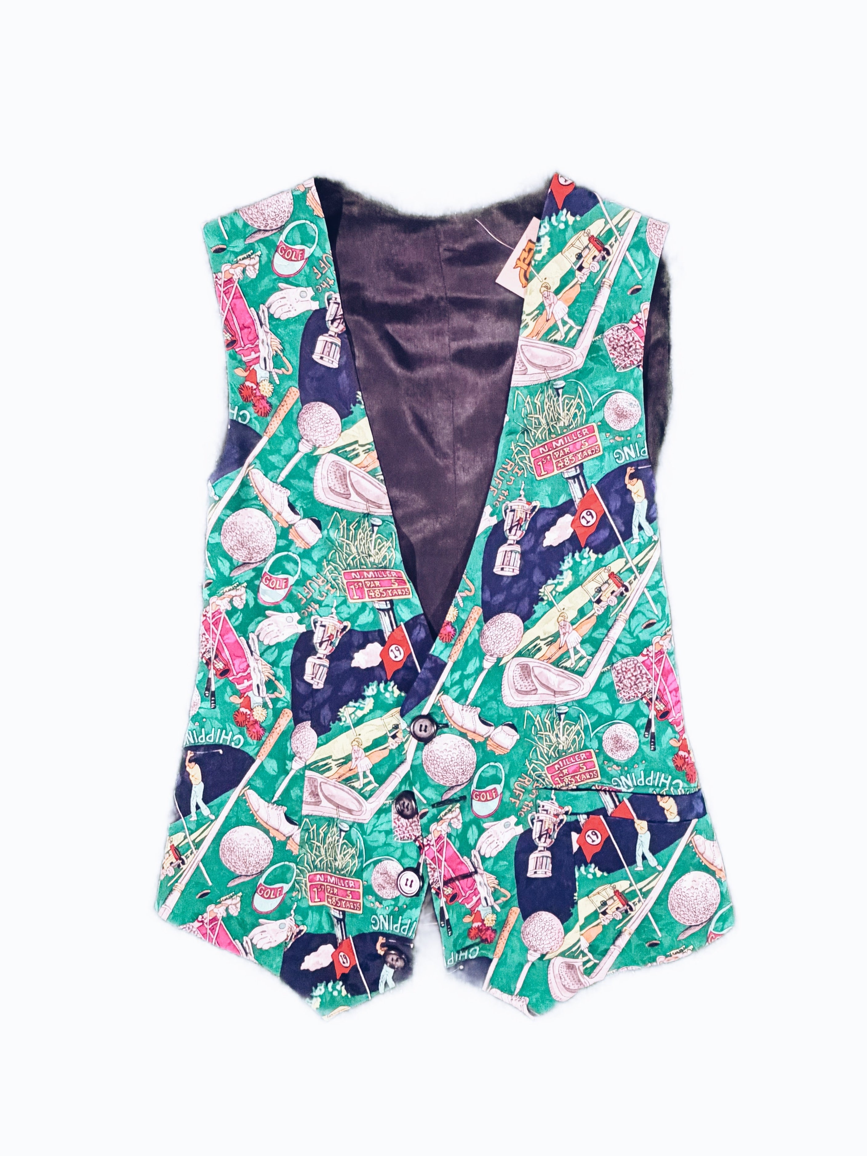 Women's Vintage Golf AOP Vest