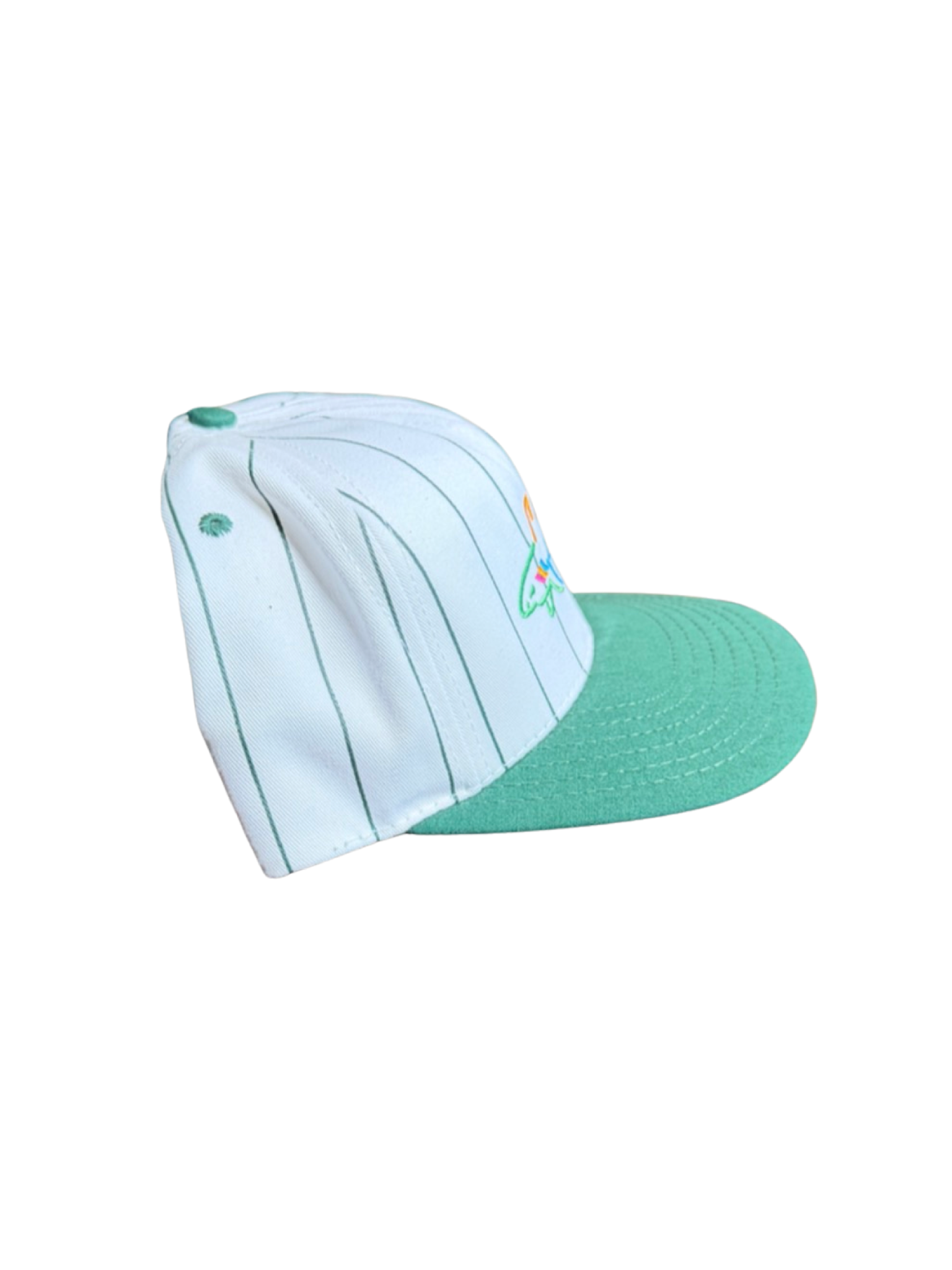 Vintage Fitted Greg Norman Pinstripe Hat (7 1/2)