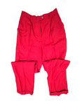 Women's Pleated Red Trouser