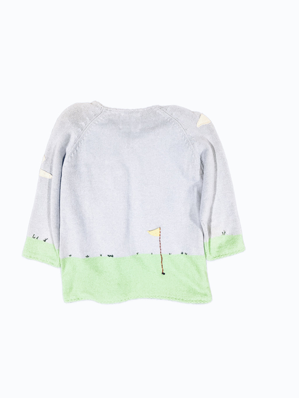 Women's Vintage Knit Cardigan Golf Scene