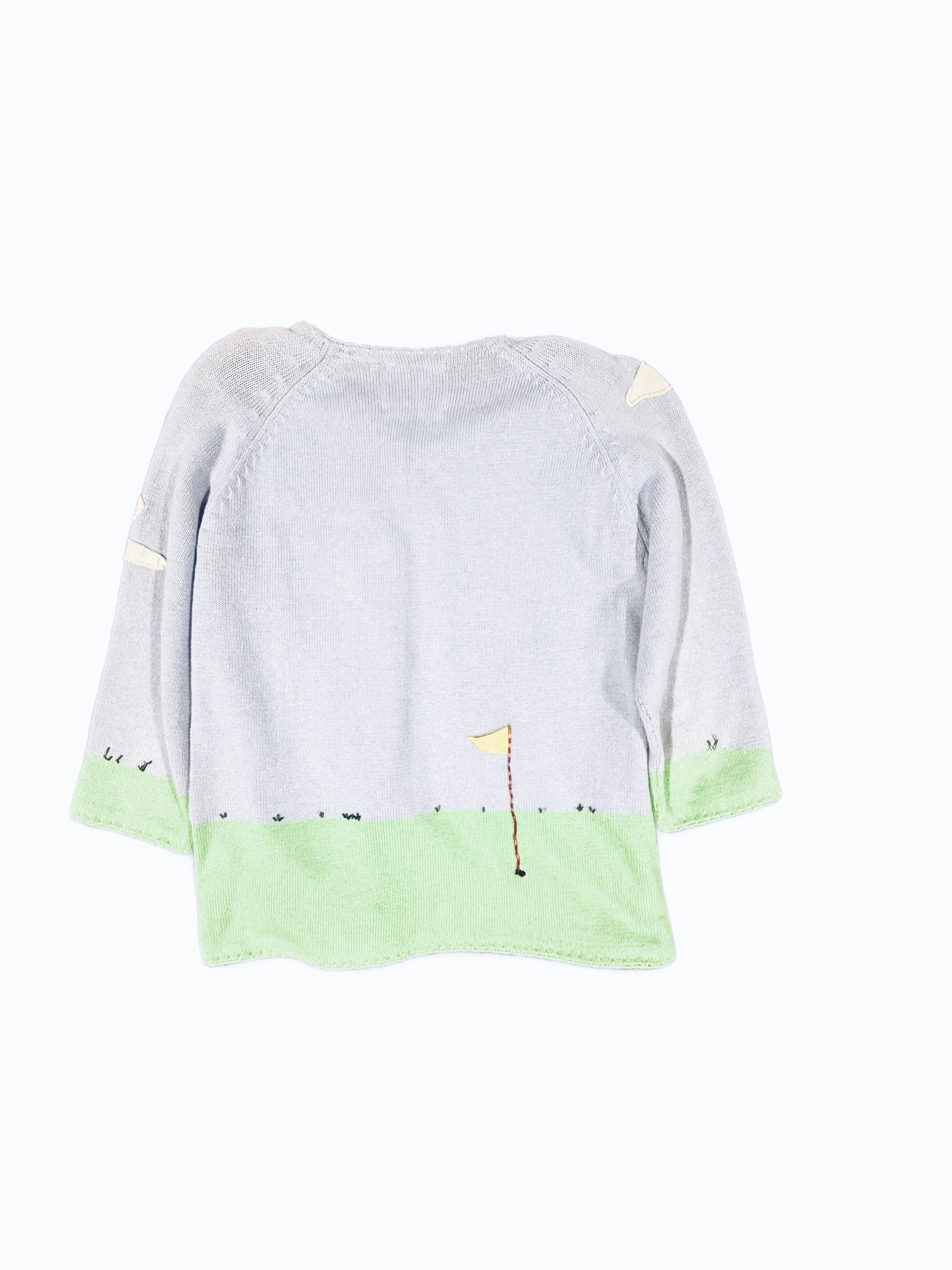 Women's Vintage Knit Cardigan Golf Scene