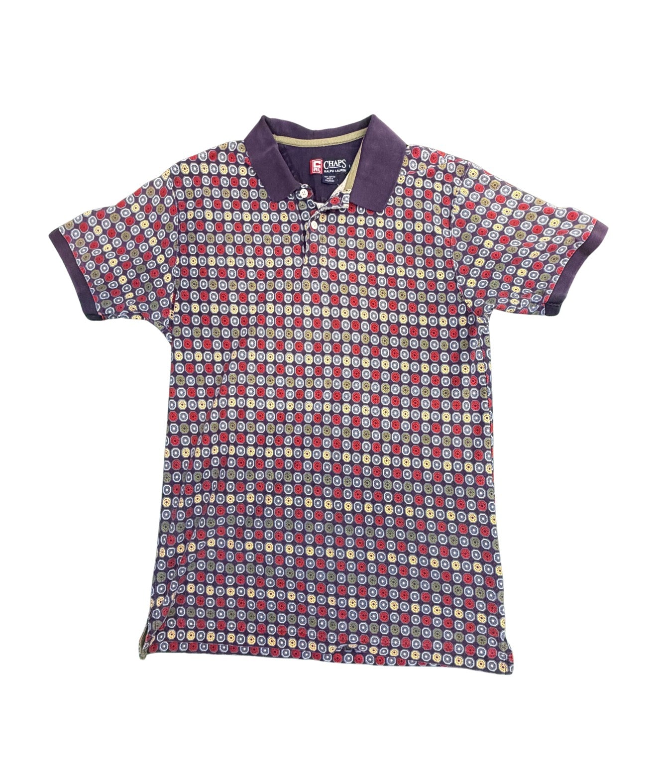 Vintage Chaps Patterned Polo