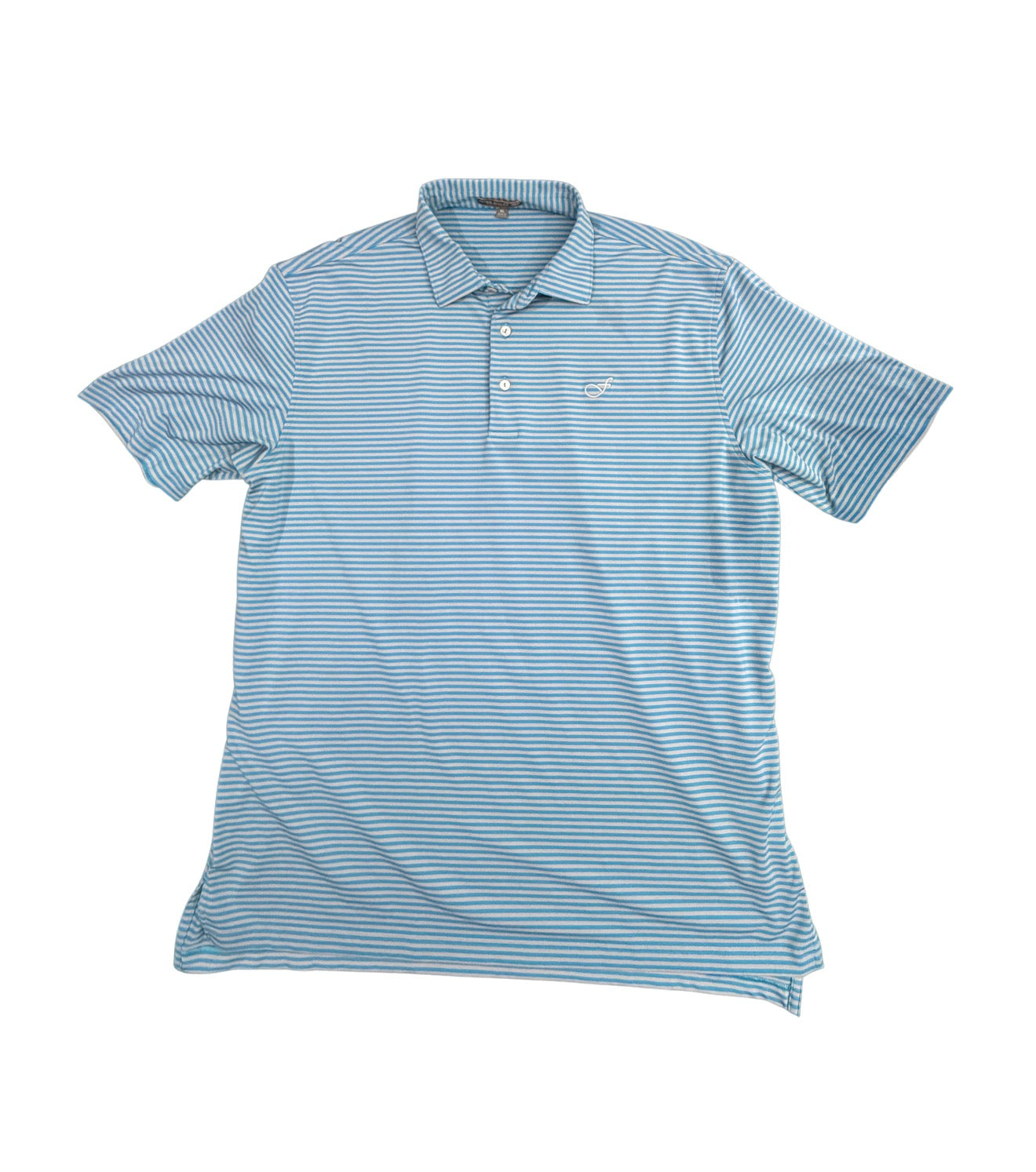 Peter Millar Blue Grey Stripe Polo