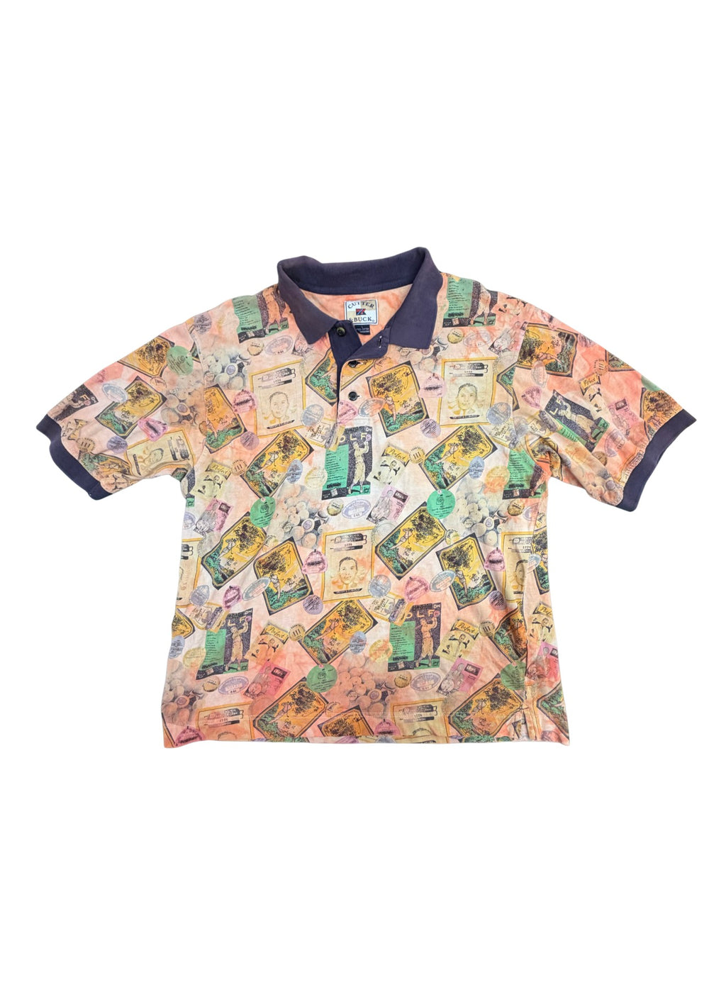Vintage Cutter and Buck Golf Scenes AOP Polo
