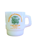 Mulligan’s Cart Repair Milk Glass Mug