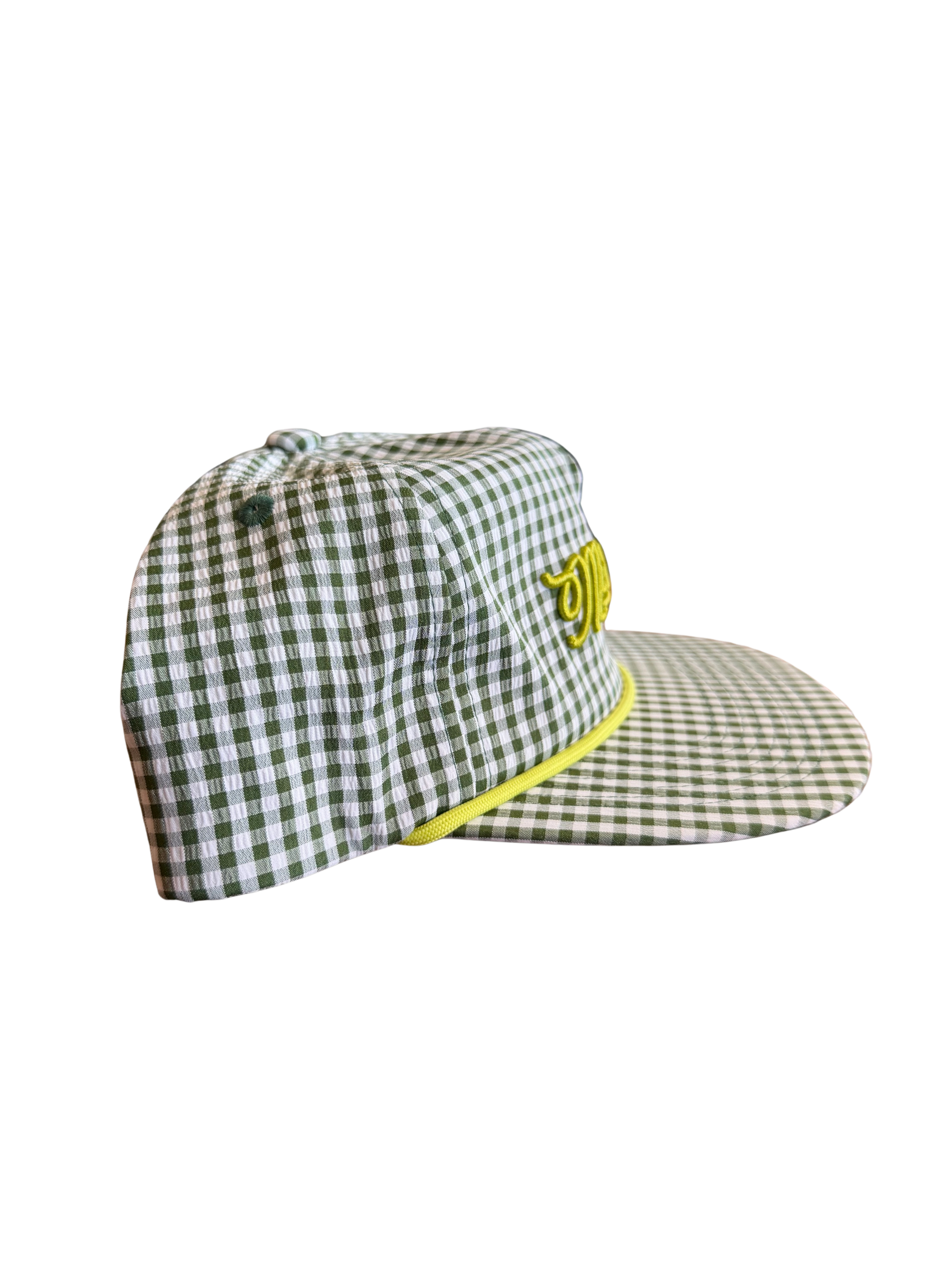 The Picnic Plaid Cap - Pesto