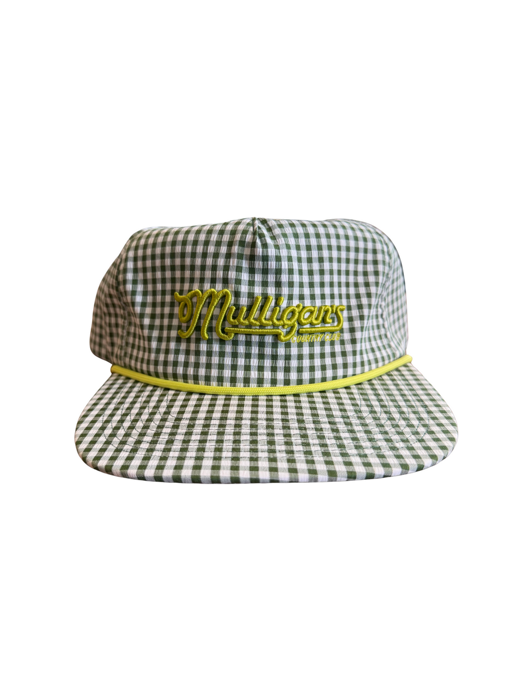 The Picnic Plaid Cap - Pesto