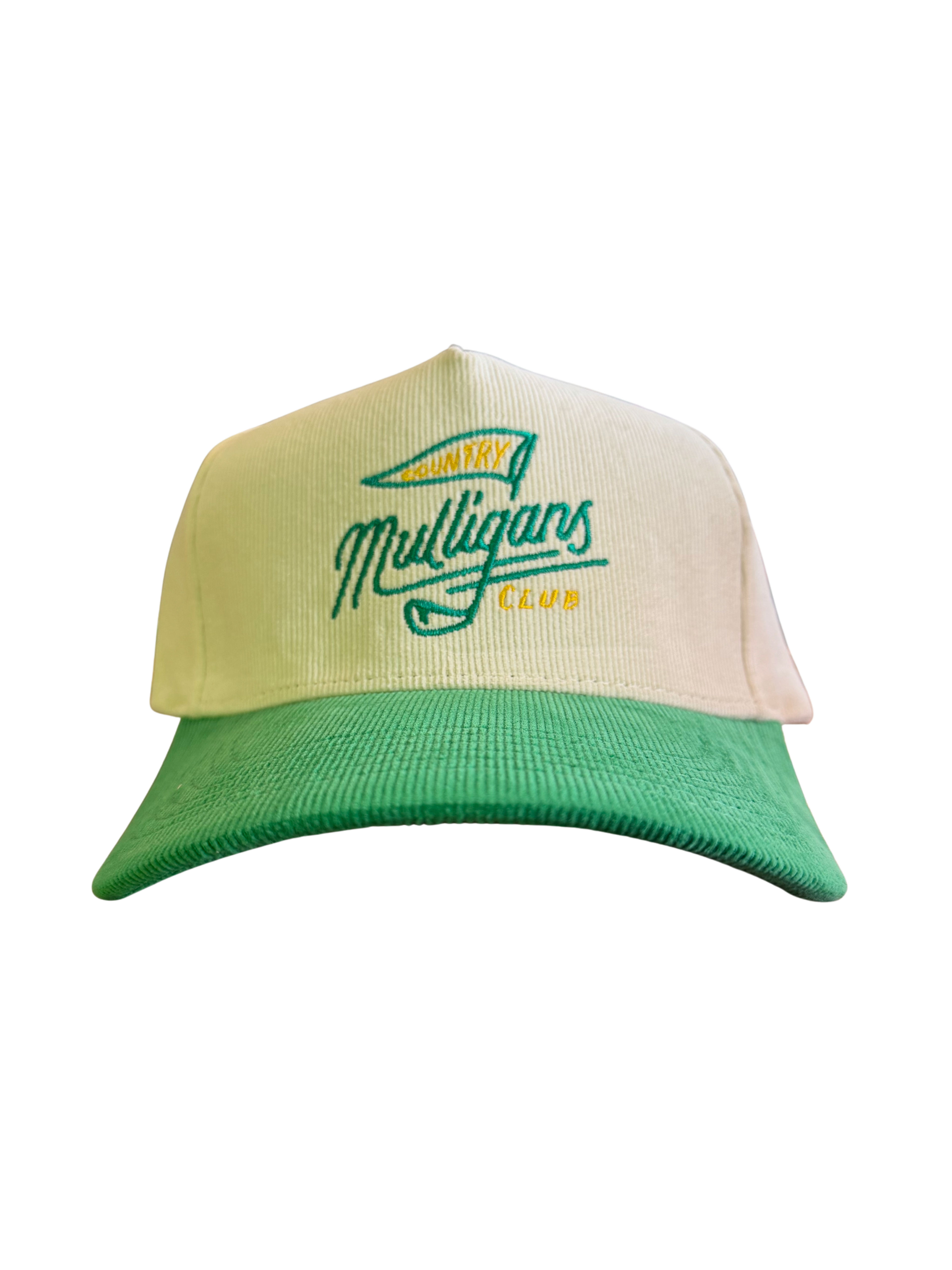 The Cord Cap - Clubhouse Green and Cream