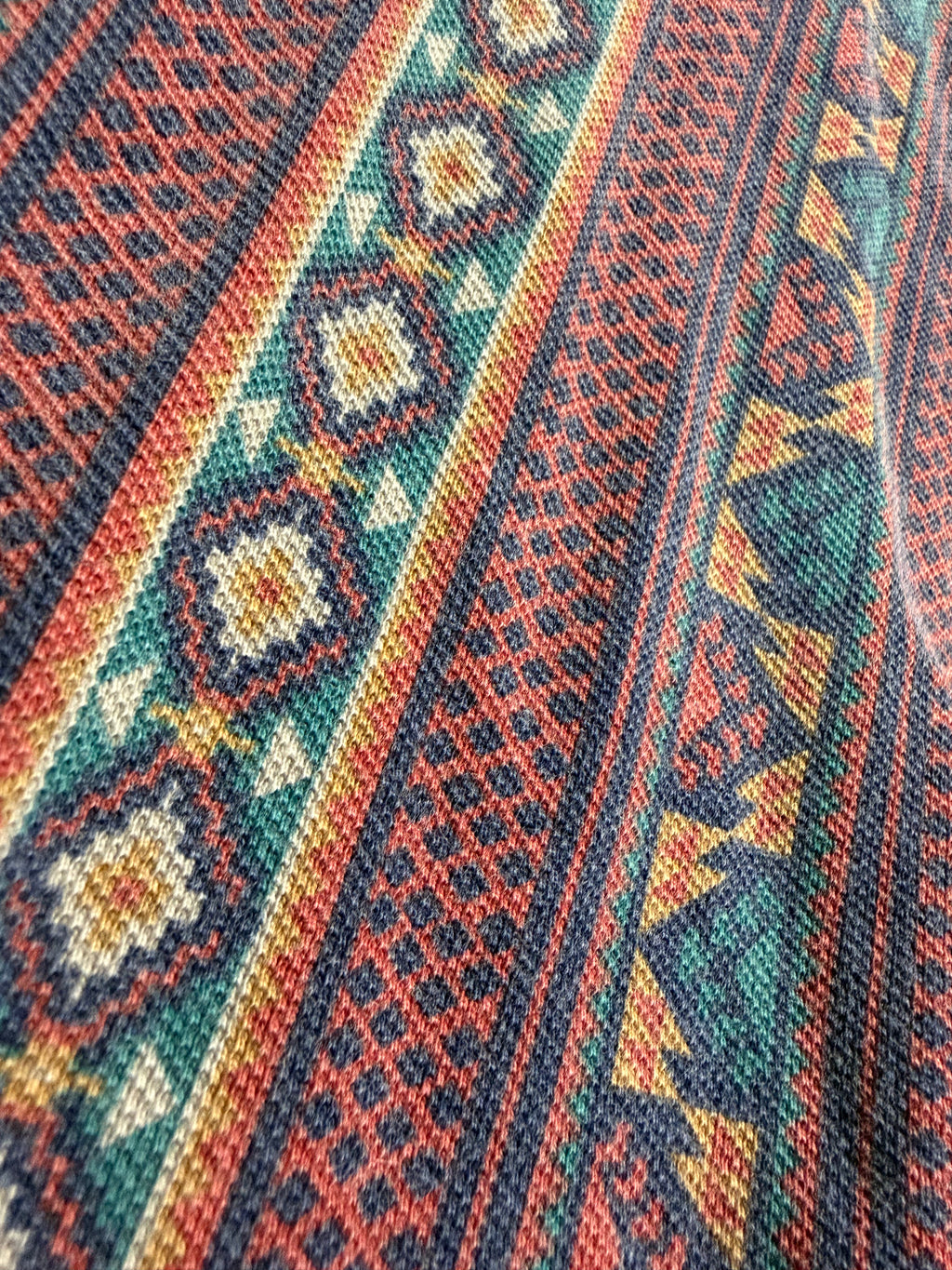 Vintage Cripple Creek Western Print Polo