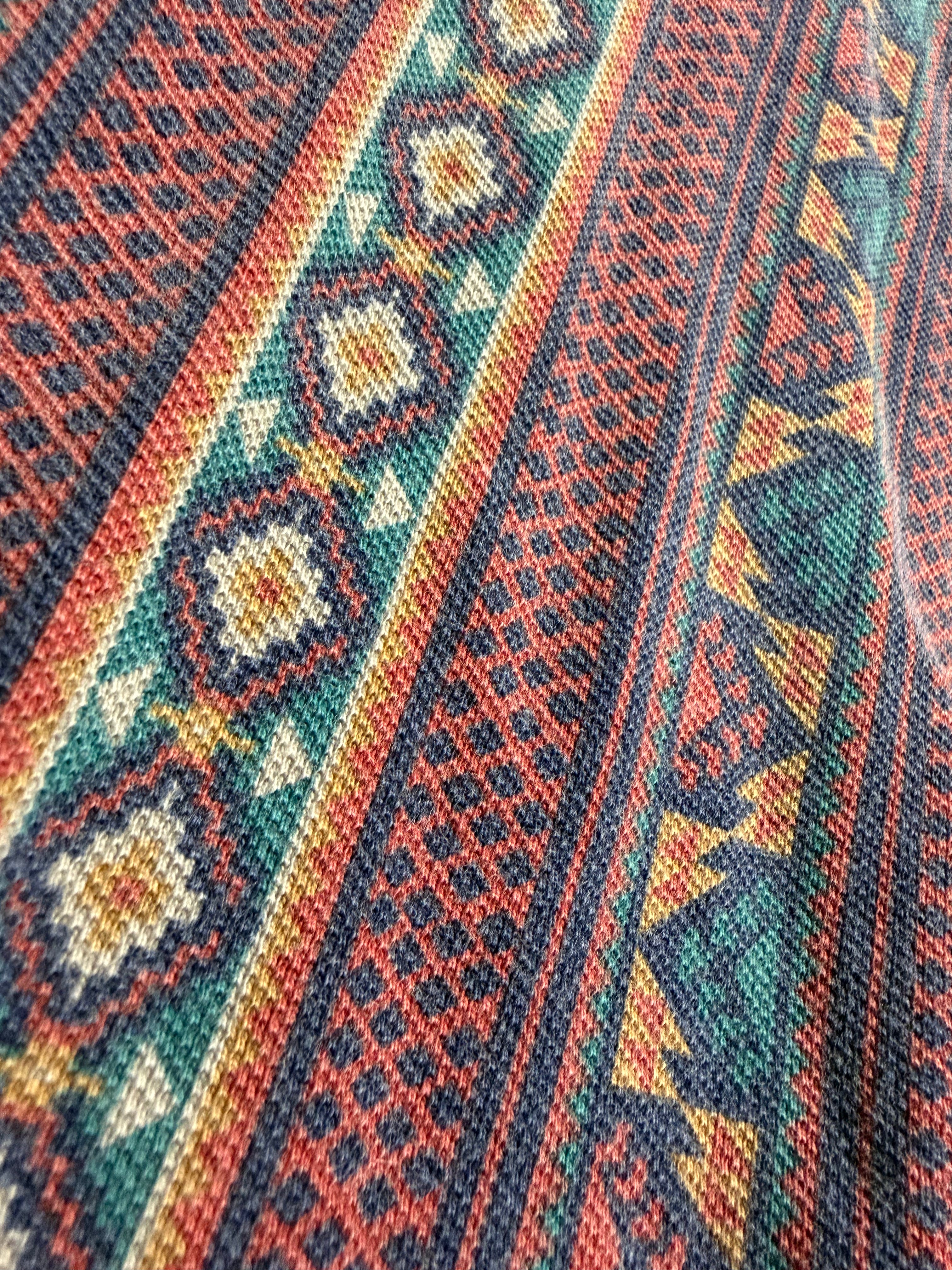 Vintage Cripple Creek Western Print Polo