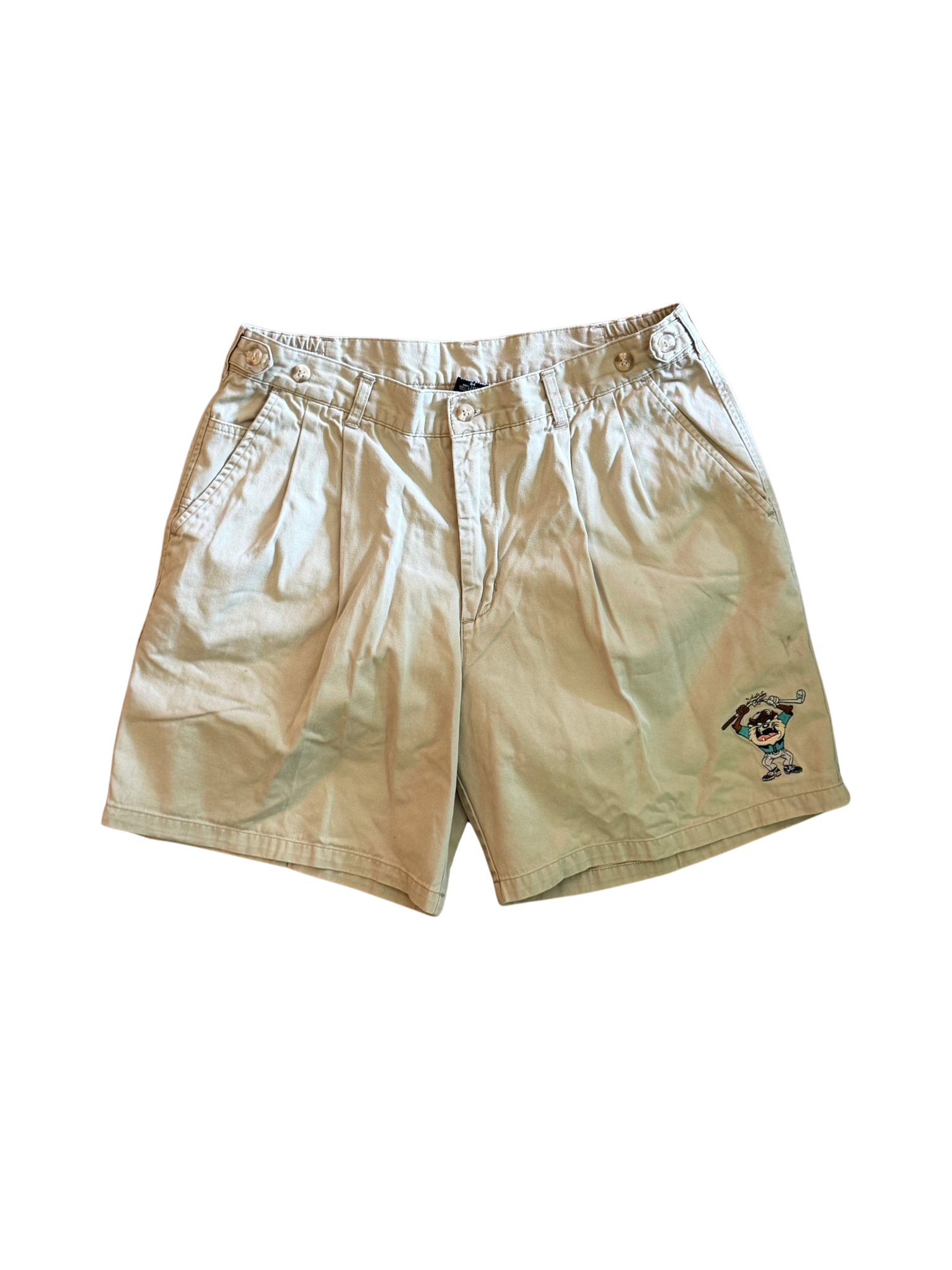 Taz Vintage Men's Looney Tunes Pleated Shorts - 34